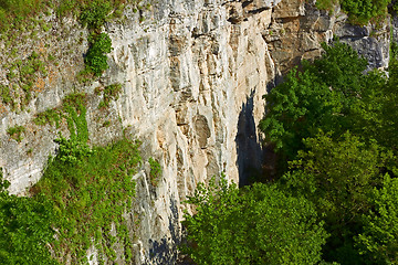 Image showing Giant vertical rocky walls