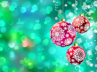 Image showing Christmas with multicolor baubles. EPS 8