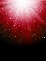 Image showing Stars on red striped background. EPS 8