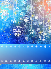 Image showing Christmas card colorful bokeh of lights. EPS 8