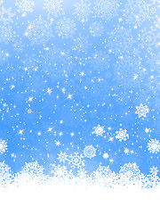 Image showing Christmas background with snowflakes. EPS 8