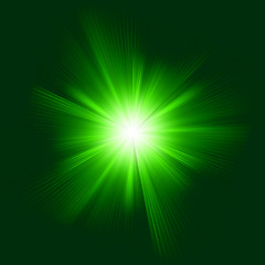 Image showing Green color design with a burst. EPS 8