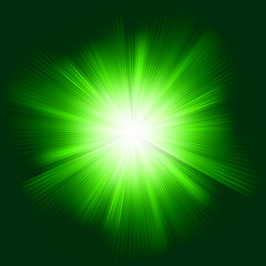 Image showing Green color design with a burst. EPS 8