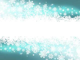 Image showing Blue winter background & snowflakes. EPS 8