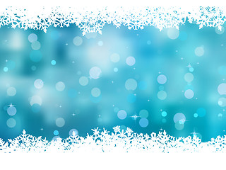 Image showing Blue background with snowflakes. EPS 8