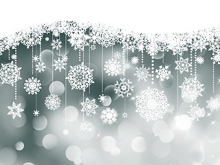 Image showing Christmas background with snowflakes. EPS 8