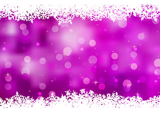 Image showing Purple background with snowflakes. EPS 8