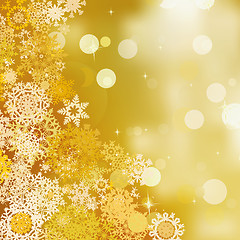Image showing Abstract Christmas background of gold bokeh. EPS 8