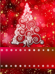 Image showing Shinny Christmas tree abstract background. EPS 8