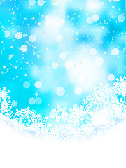 Image showing Blue background with snowflakes. EPS 8