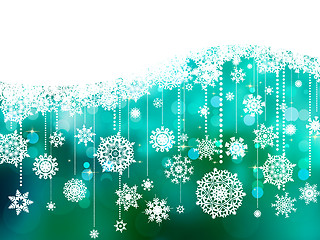 Image showing Blue christmas background with copy space. EPS 8