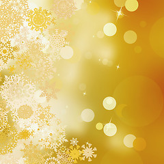 Image showing Golden christmas background. EPS 8