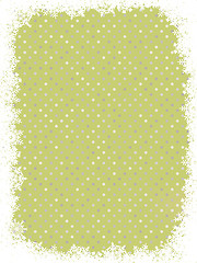 Image showing Green polka dot design with snowflakes. EPS 8