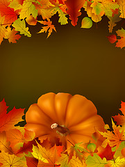 Image showing Thanksgiving template with copy space. EPS8.