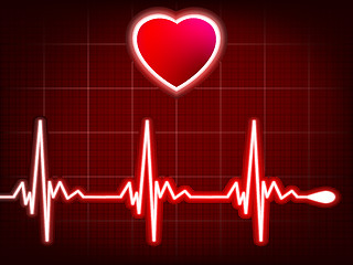 Image showing Heart beating monitor. EPS 8
