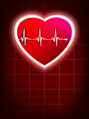 Image showing Abstract heart beats cardiogram. EPS 8