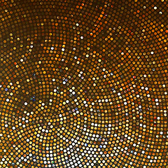 Image showing Abstract rounded gold mosaic background. EPS8