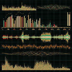 Image showing Sound waves set. Music background. EPS 8