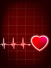 Image showing Abstract heart beats cardiogram. EPS 8