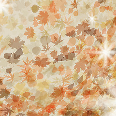 Image showing Autumn leaves. Seasonal template design. EPS 8