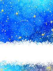 Image showing Blue background with snowflakes. EPS 8