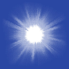 Image showing Blue halftone blast. EPS 8