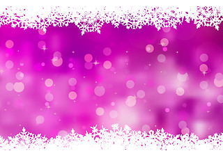 Image showing Purple background with snowflakes. EPS 8