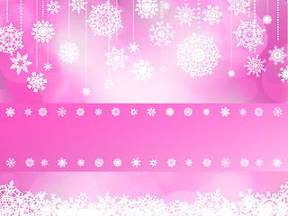 Image showing Beige christmas background with snowflake. EPS 8