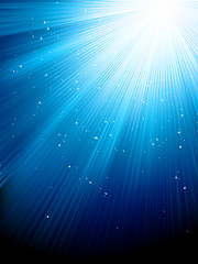 Image showing Stars on blue striped background. EPS 8