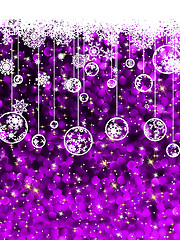 Image showing Christmas card, cute misaic dot in purple. EPS 8