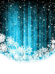 Image showing Blue abstract christmas with snowflake. EPS 8