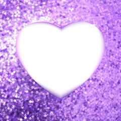 Image showing Purple frame in the shape of heart. EPS 8
