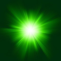 Image showing Green color design with a burst. EPS 8