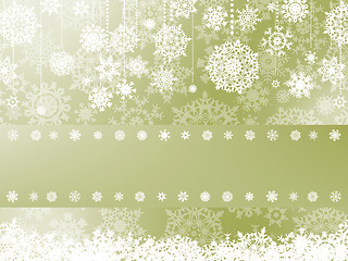 Image showing Elegant christmas background with snowflake. EPS 8