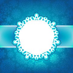 Image showing Blue christmas card with glitter light. EPS 8