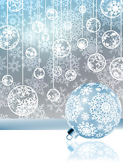 Image showing Elegant christmas with snowflakes. EPS 8