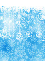 Image showing Elegant christmas background with baubles. EPS 8