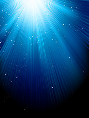 Image showing Stars on blue striped background. EPS 8