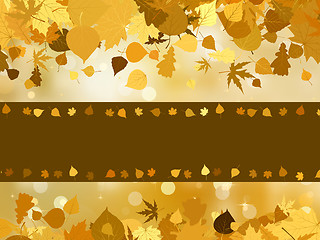 Image showing Autumn with colored leaves on bokeh effect. EPS 8