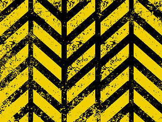 Image showing A grungy and worn hazard stripes texture. EPS 8