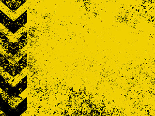 Image showing A grungy and worn hazard stripes texture. EPS 8