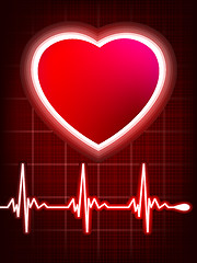 Image showing Abstract heart beats cardiogram. EPS 8