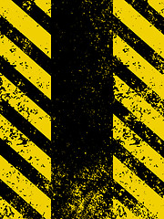 Image showing A grungy and worn hazard stripes texture. EPS 8