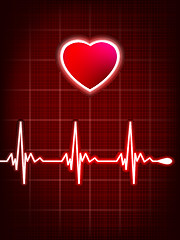 Image showing Abstract heart beats cardiogram. EPS 8