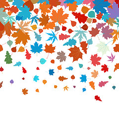 Image showing Autumn leafs abstract background. EPS 8