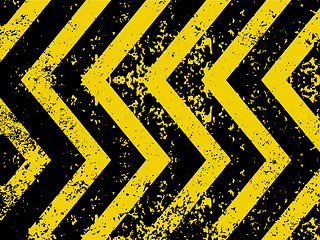 Image showing A grungy and worn hazard stripes texture. EPS 8