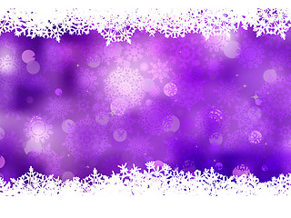 Image showing Purple background with snowflakes. EPS 8