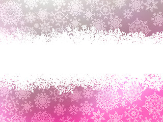 Image showing Snowflake christmas with white snow flake. EPS 8