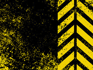 Image showing A grungy and worn hazard stripes texture. EPS 8