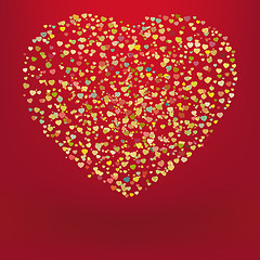 Image showing Beautiful colorful heart shape background. EPS 8